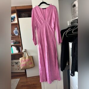 Zara Long Sleeve Pink Dress